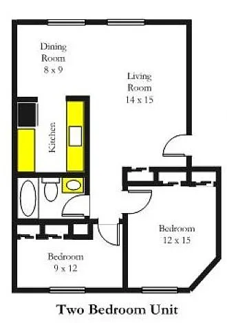 Floor plan 2BR - D Unit