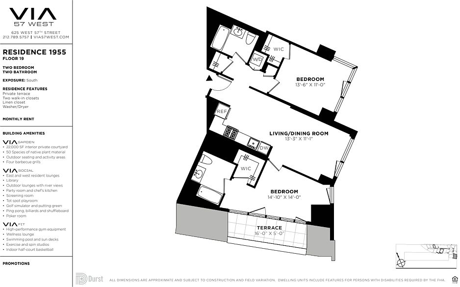 1st image of 625 W 57th St APT 1955