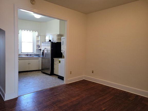 View of kitchen from dining room