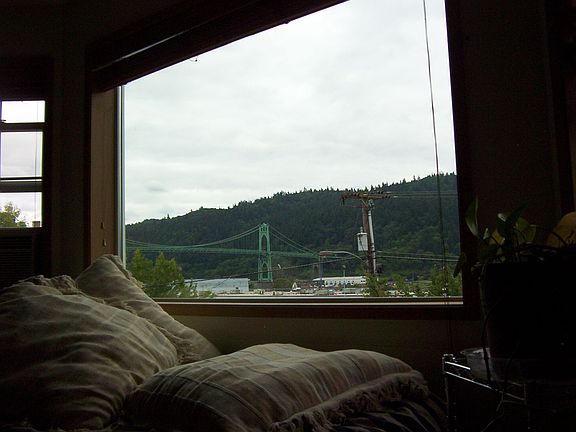 St. John's Bridge View from Master Bedroom