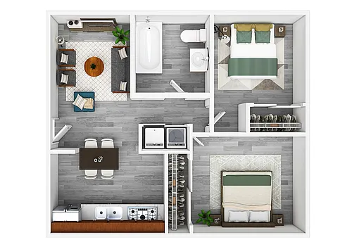 Floor plan Two-Bedroom Flat