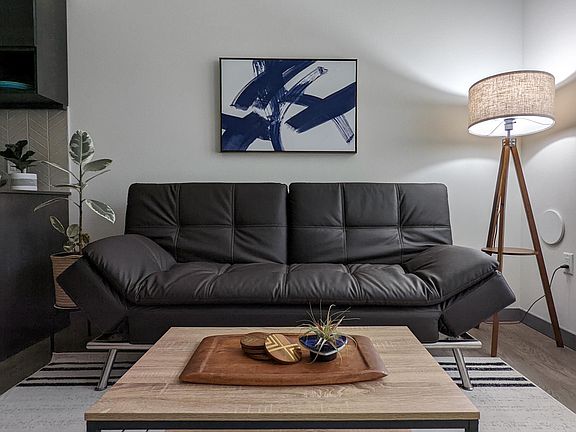 living room with futon