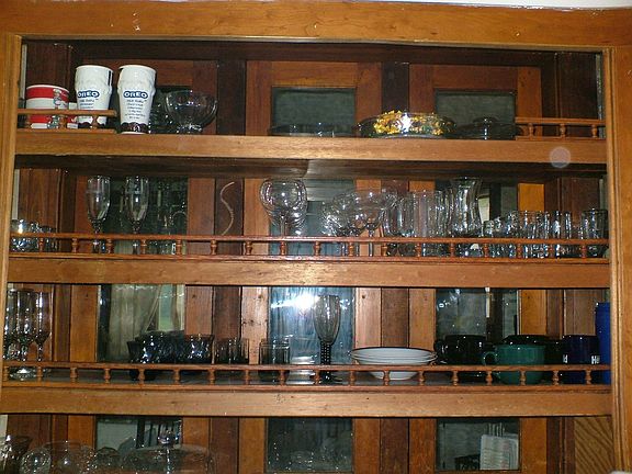Built in china cabinet from Kitchen view