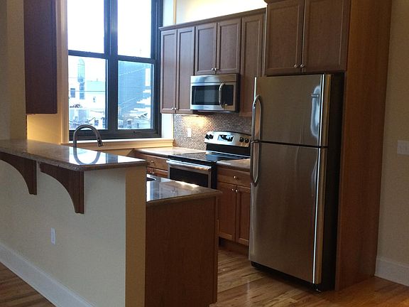 Bright galley kitchen