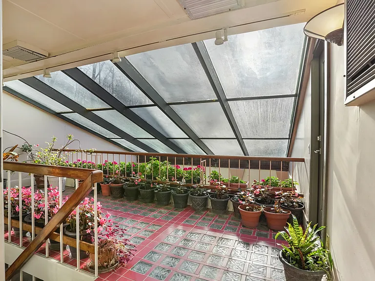 Solarium has stairs down to the Indoor pool and Sun Deck access.