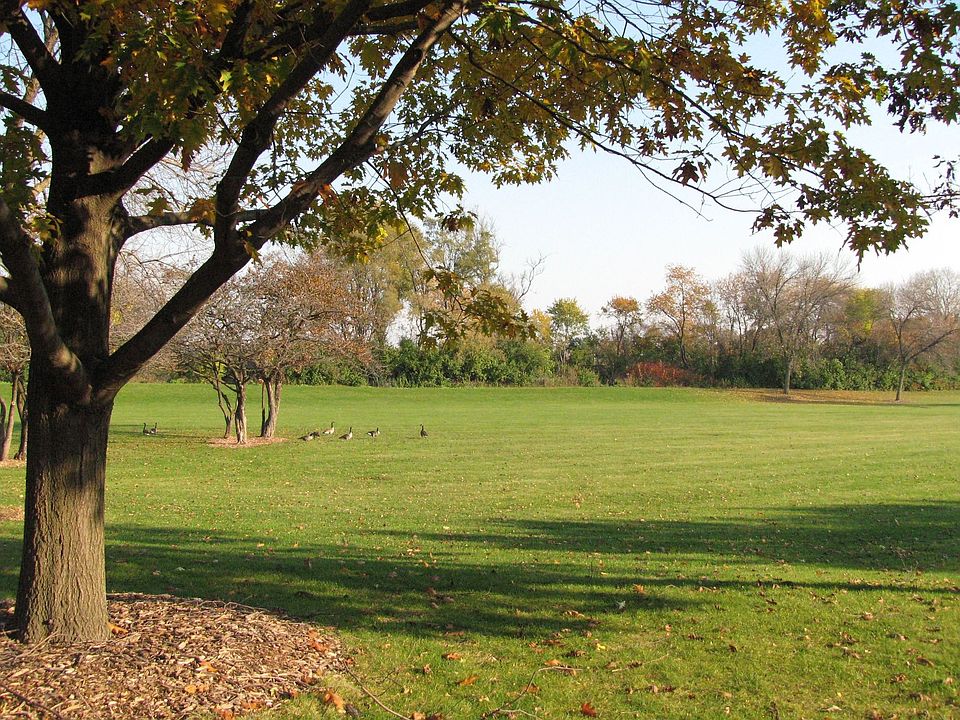 Backs to secluded park