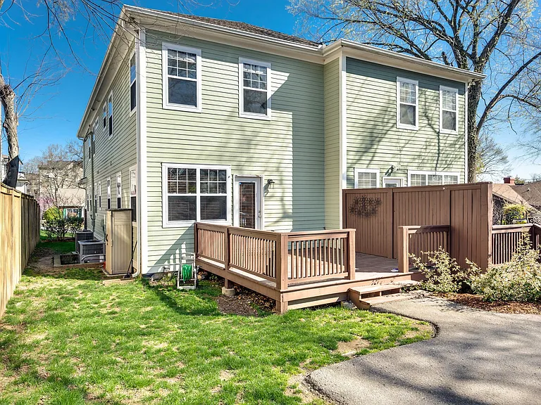 back deck and two car off-street parking
