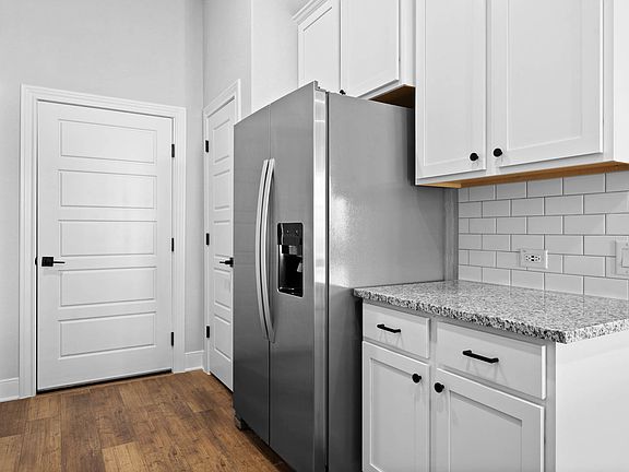 Stainless steel appliances are included