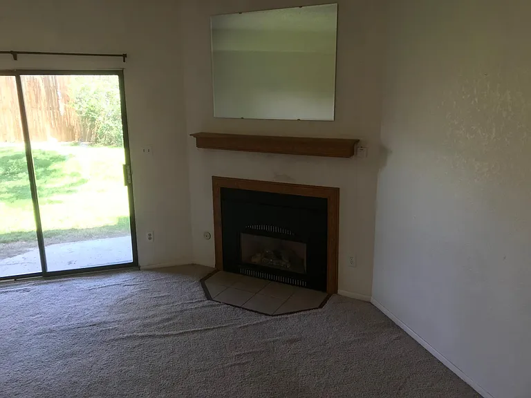 Large living room with fireplace