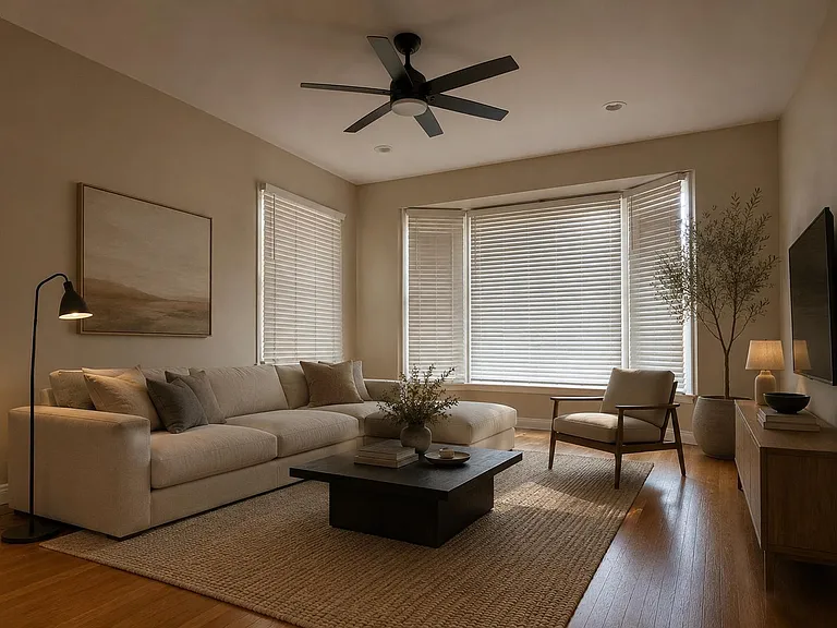 AI generated image, furnished living room