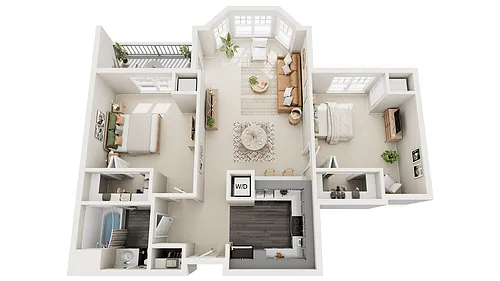 Floor plan Two Bed One Bath