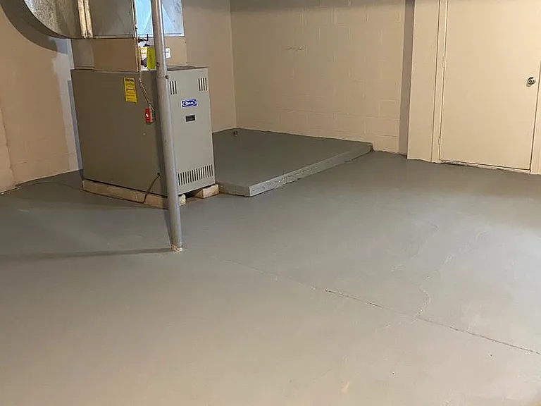 Unfinished basement section