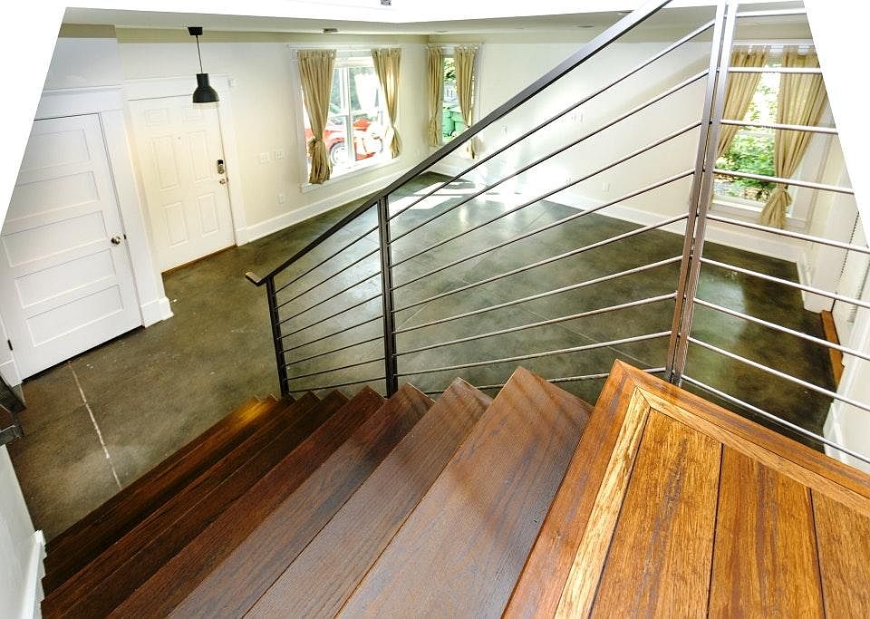 View of Living Room from Stairs