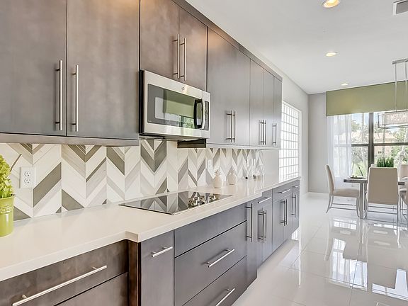 Ample cabinet space in kitchen