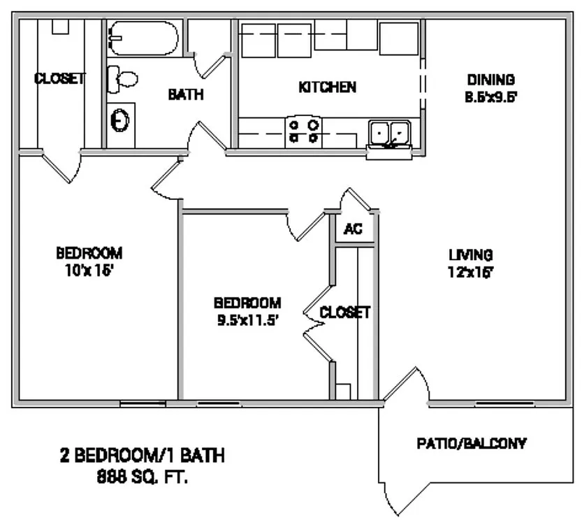 Floor plan 2-1 Painted Cabinet