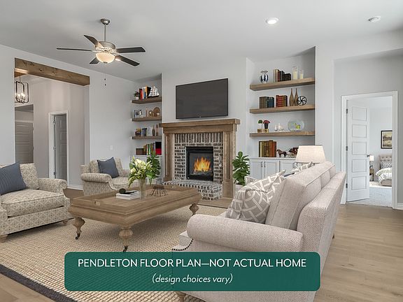 Pendleton Living Room with Fireplace