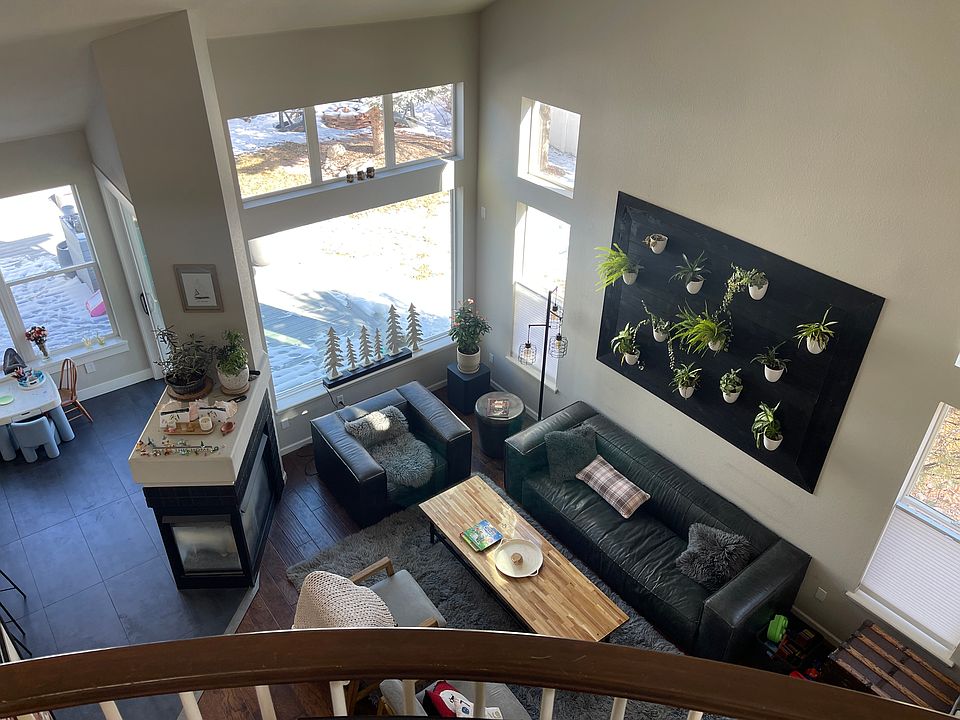 Living room from upstairs loft area