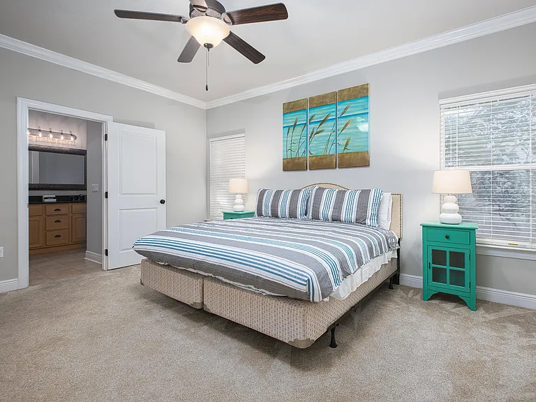 First floor bedroom with private bathroom
