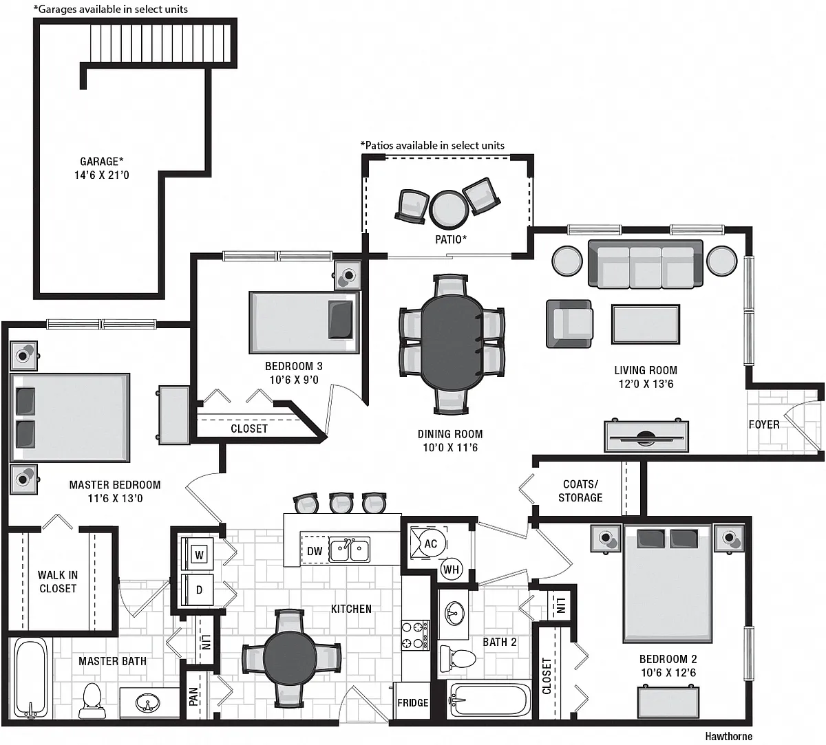 Floor plan Hawthorne