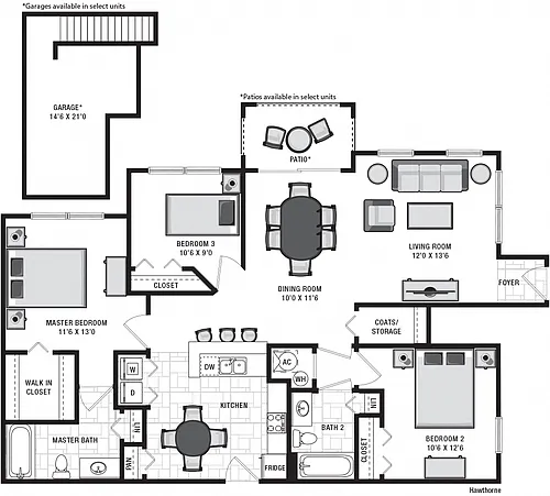 Floor plan Hawthorne