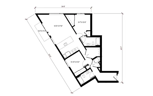 Floor plan 2 Bedroom - C8