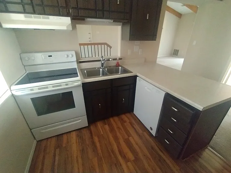 Kitchen with updated flooring
