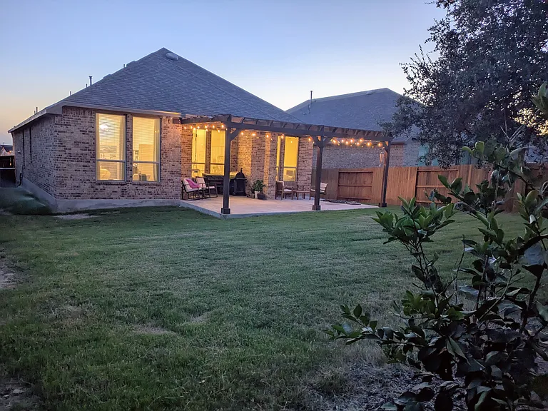 Large backyard on .27 acre lot. Backyard opens up to a greenline so no back neighbors.