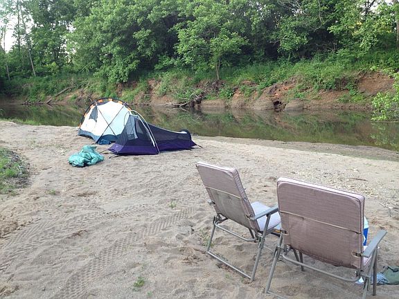 Private beach along the Mechums River