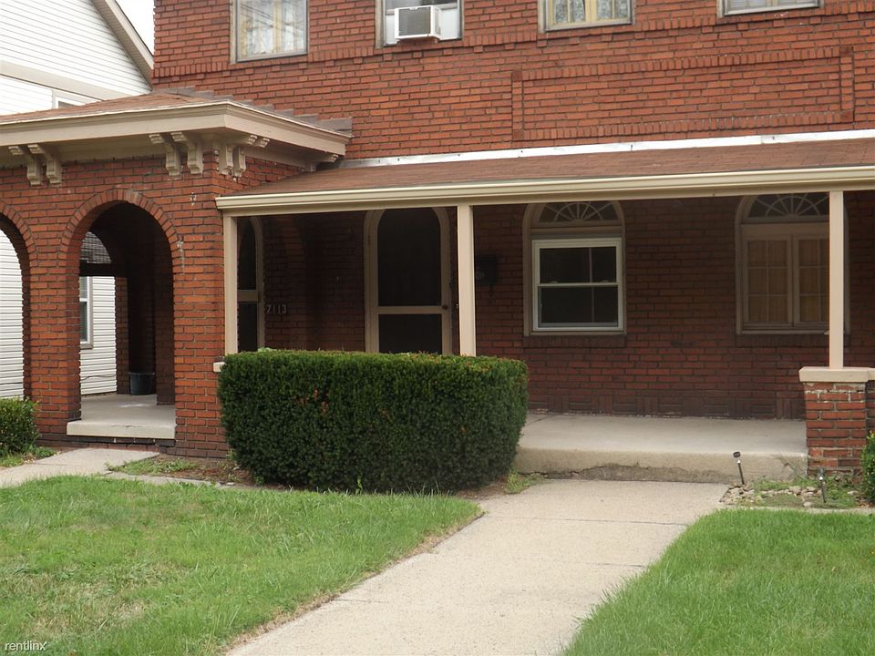 Brick building 1/2 block from park.