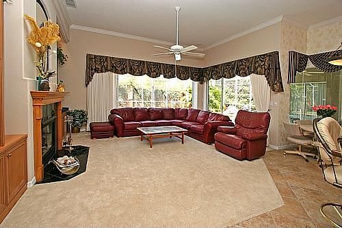 Family Room with Built-in Cabinetry