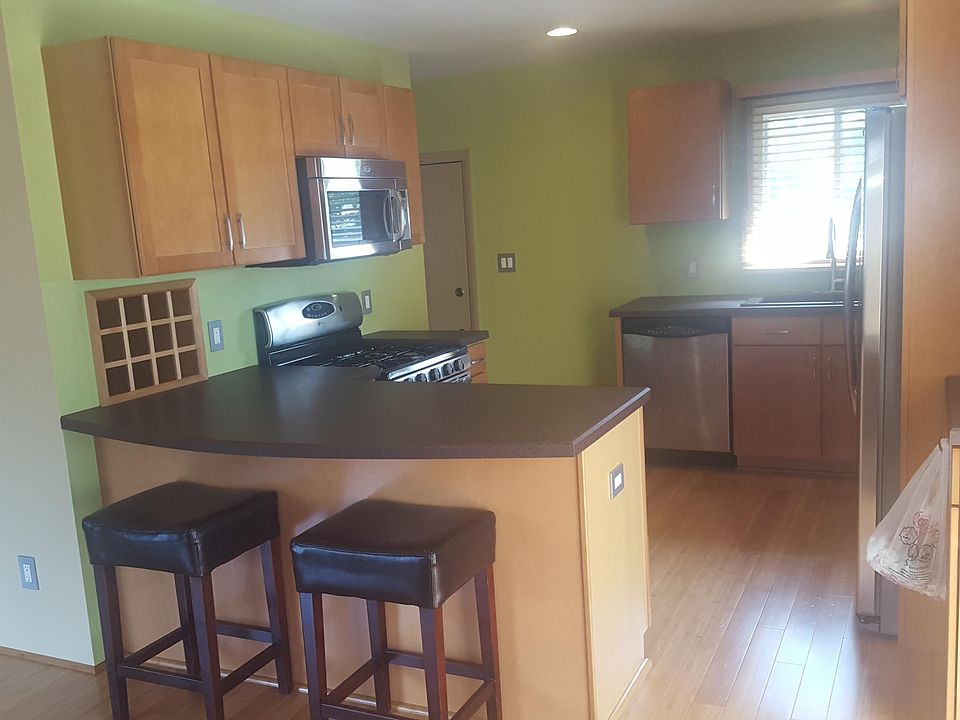 Large counter/prep space and built-in wine rack