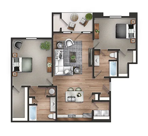 Floor plan 2 Bedroom Premier