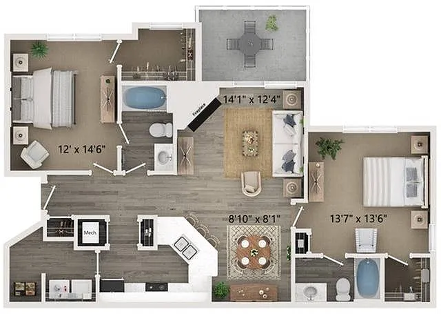 Floor plan B2
