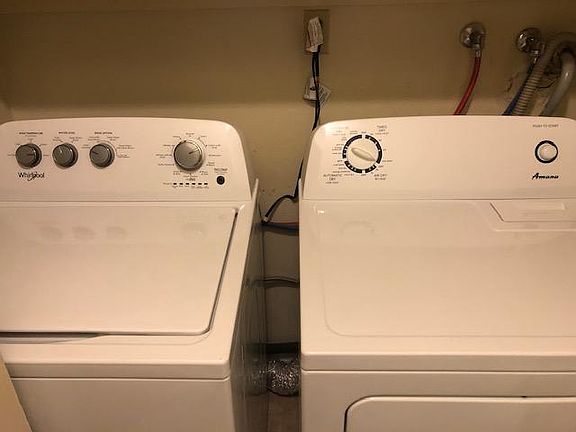 In unit washer and dryer