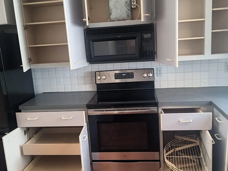 kitchen storage. pull out features