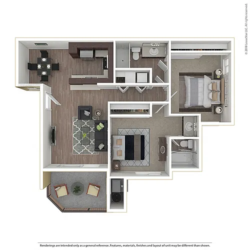 Floor plan 2BR/2BA