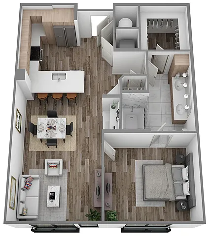 Floor plan A4 One Bedroom
