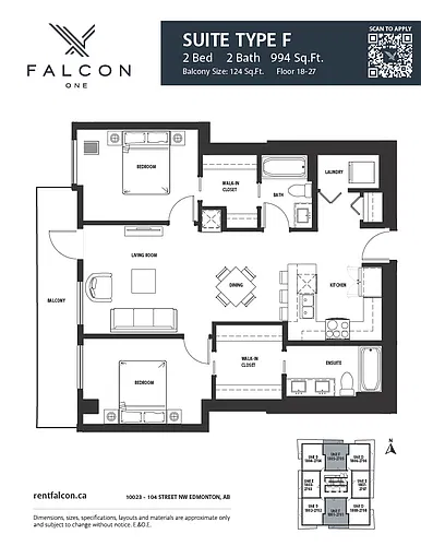 Floor plan 2 Bedrooms 2 Bed 2 Bath 2