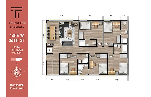 Floor plan 1455 W 36th St