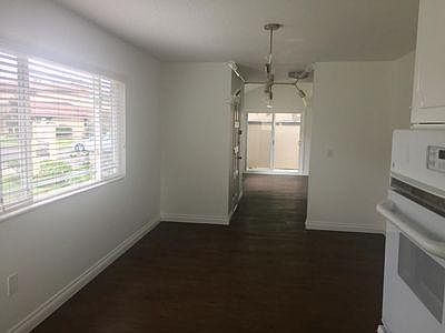Dining room looking towards living room and patio
