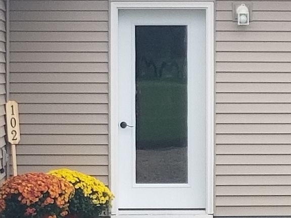 From Door - now has cement sidewalk and small patio