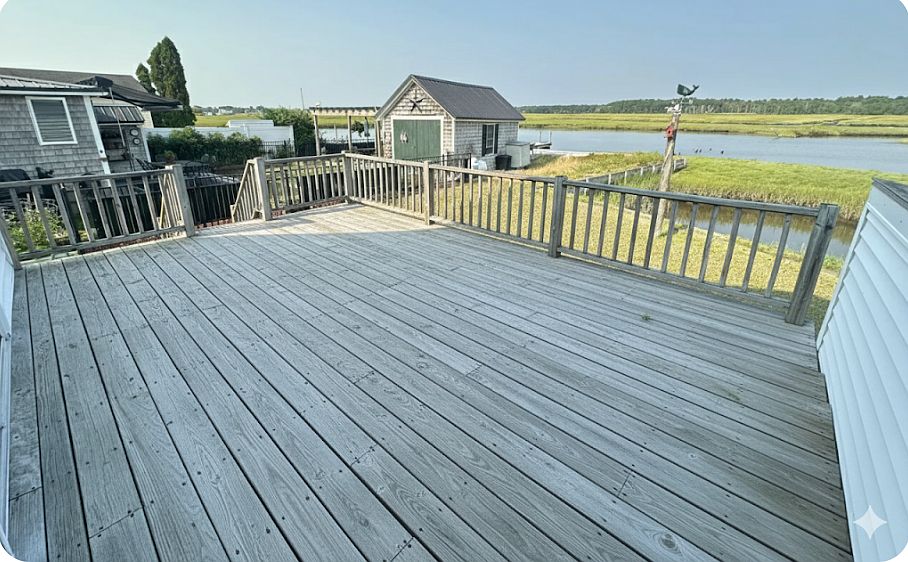 AI cleaned deck will have a table for 4.