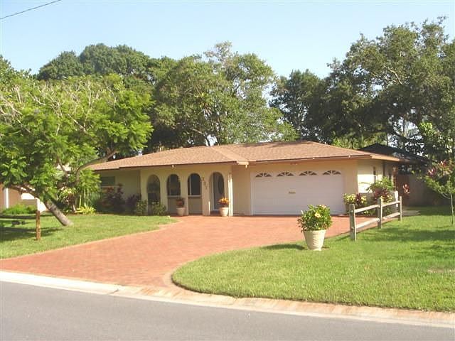 Brick driveway in front