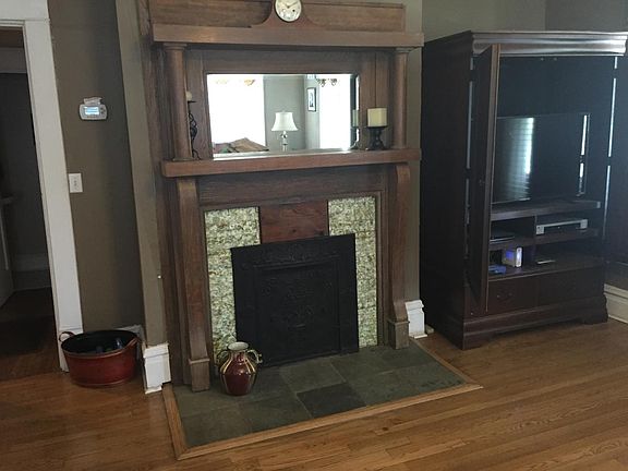 Vintage fireplace in living room