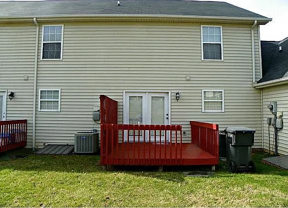 Rear entrance and deck