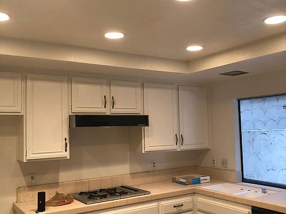 Kitchen area with Laundry room to the left