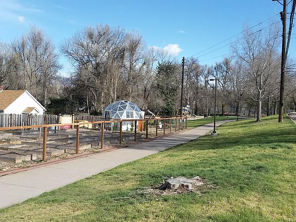 Community gardens in nearby park