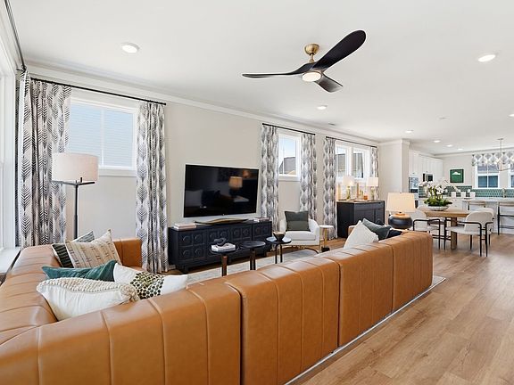 The family room of the Archer single family home by Brookfield Residential.