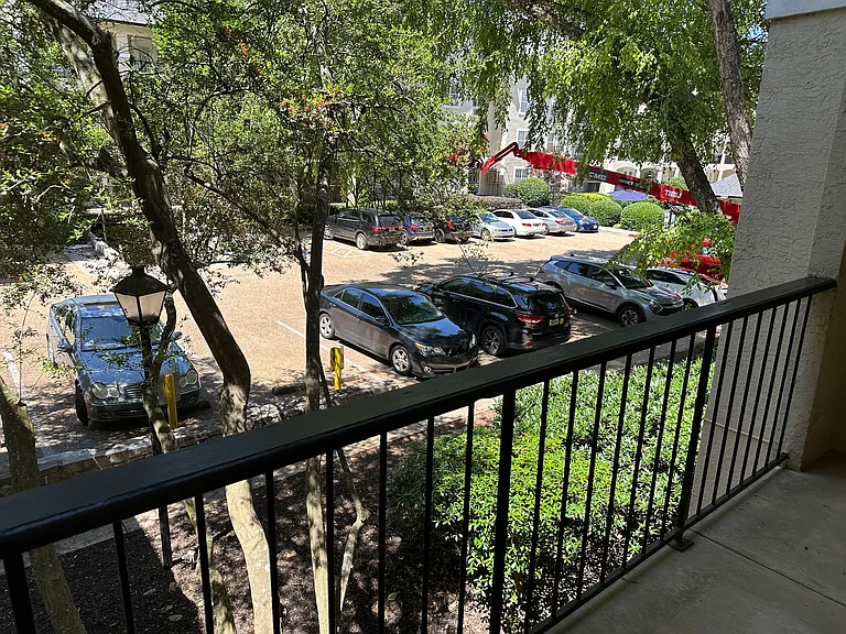Balcony to courtyard