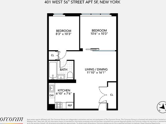 2nd image of 401 W 56th St APT 4f